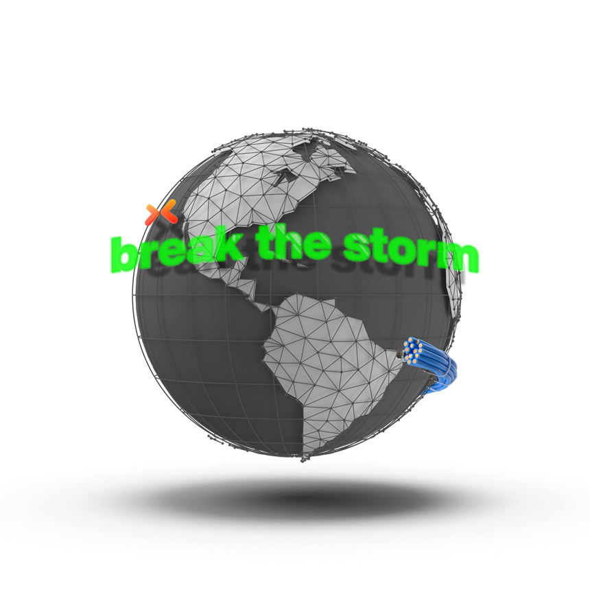 Break the storm, globe collage